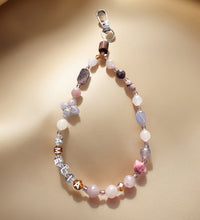 Rhodonit-Handyanhänger, rosa Kristall-Handykette, Edelstein für Selbstliebe, Heilstein für das Herz, Valentinstagsgeschenk, Geschenk für die beste Freundin, Geschenk für Selbstliebe