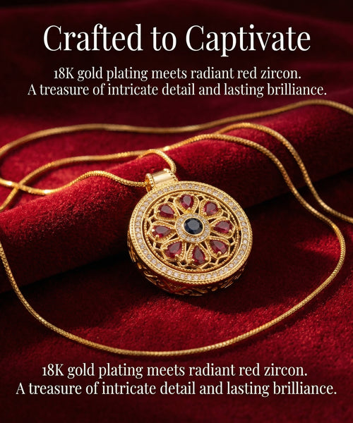 Feng Shui Wheel Pendant Necklace | Elegant Design for Good Fortune