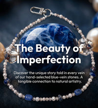 Lapis Lazuli Phone Charm, Royal Blue Stone Strap, Wisdom & Truth Crystal, Third Eye Chakra Stone Natural Sodalite Energy Phone Charm  Find Your Inner Calm  The power of rationality Anxiety relief / Alleviating anxiety Enhancing insight and intuition