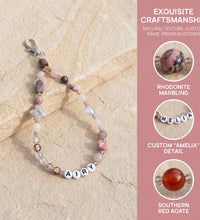 Rhodonit-Handyanhänger, rosa Kristall-Handykette, Edelstein für Selbstliebe, Heilstein für das Herz, Valentinstagsgeschenk, Geschenk für die beste Freundin, Geschenk für Selbstliebe